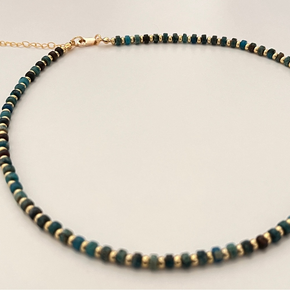 Ocean Jasper Beaded Choker Necklace - Picture 7 of 7